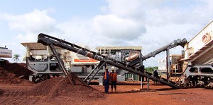 Mobile Iron Ore crushing line in Guinea